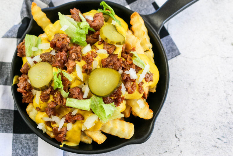 Loaded Vegan Cheeseburger Fries