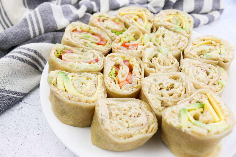 Vegan Chicken Salad Pinwheel Sandwiches - 3 WAYS!