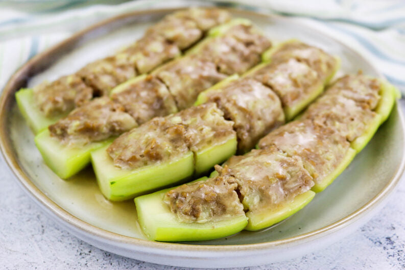 Authentic Chinese Stuffed Zucchini
