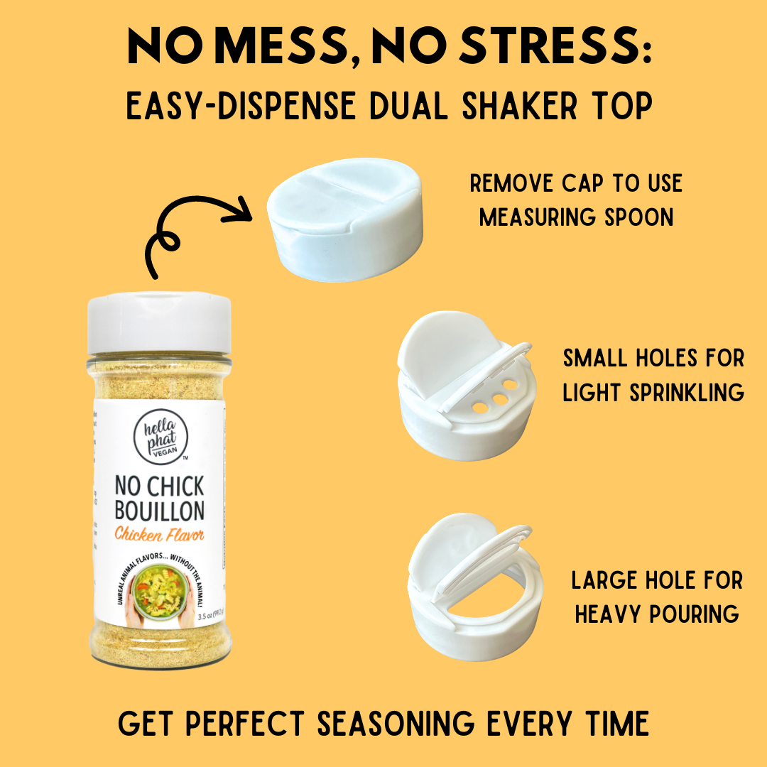 No Chick Bouillon | Natural Vegan Chicken Seasoning | Hella Phat Vegan | 9 oz