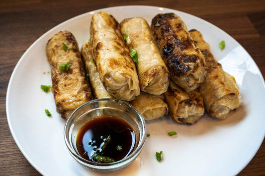 Fried Vegan Chinese Egg Rolls - Gluten Free!