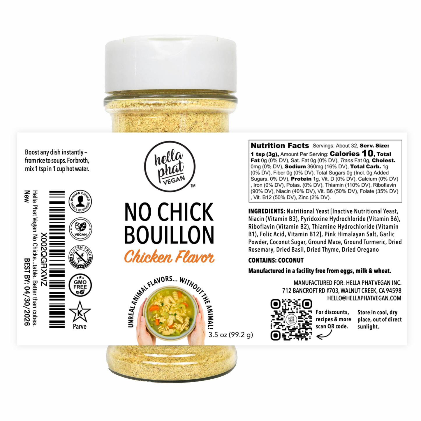 No Chick Bouillon | Natural Vegan Chicken Seasoning | Hella Phat Vegan