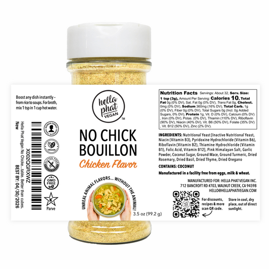 No Chick Bouillon | Natural Vegan Chicken Seasoning | Hella Phat Vegan